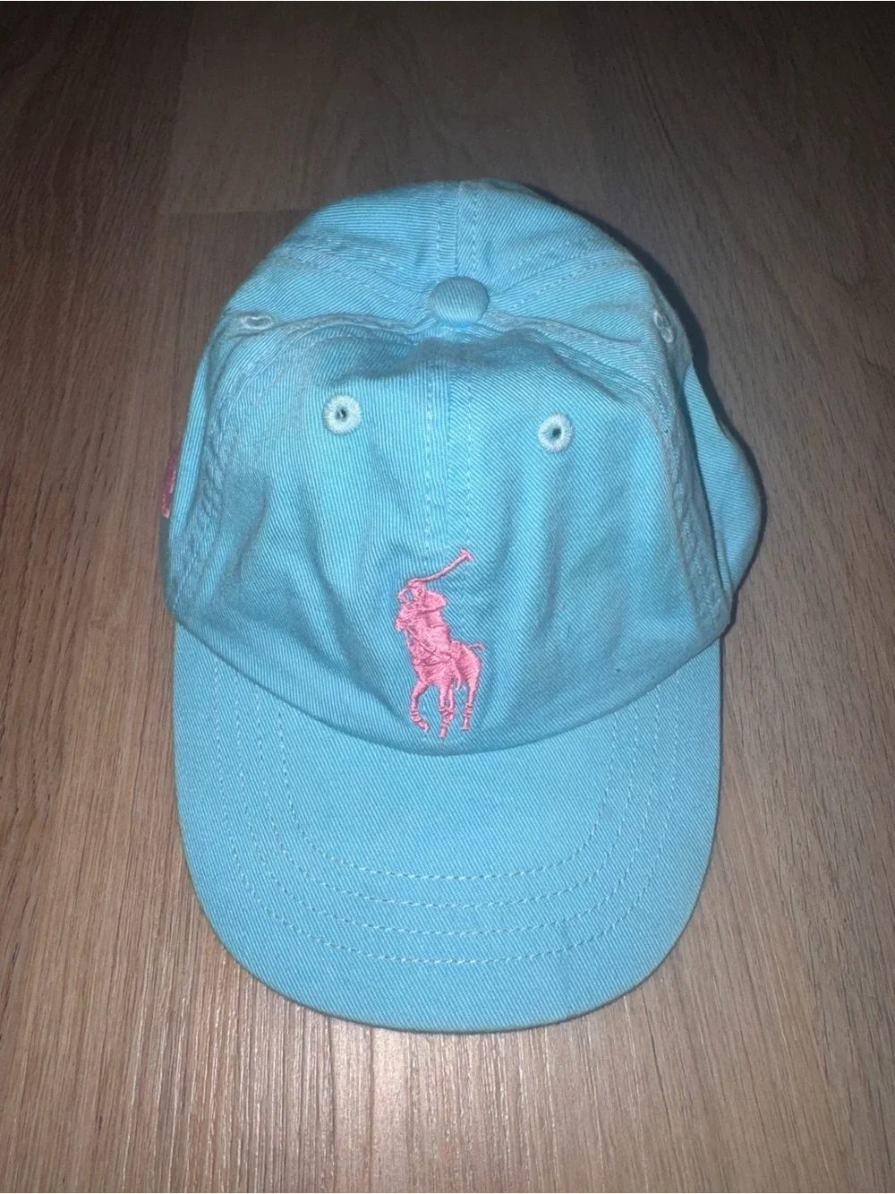 Ralph Lauren Polo Kids 12-24M Blue & Pink Hat